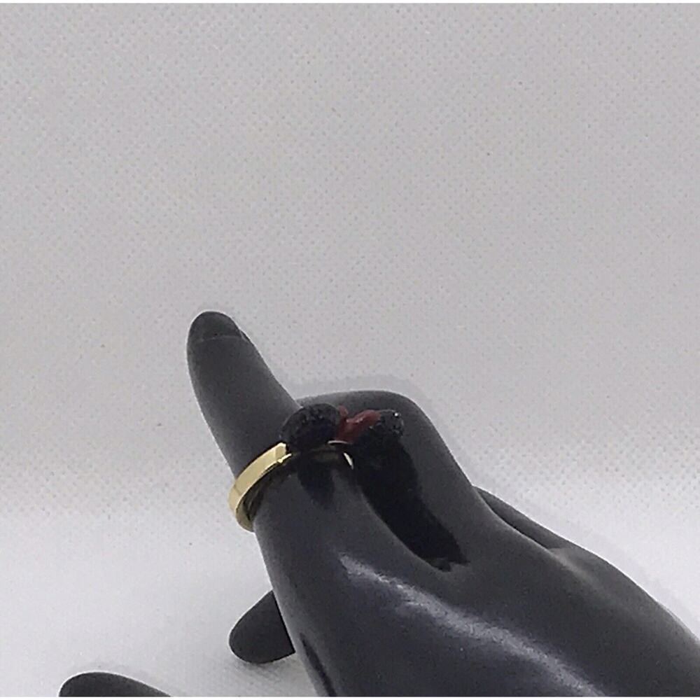 Kate Spade X Disney Minnie Mouse Ears Limited Edition Gold Plate Ring Pave Sz 7 - Picture 2 of 10